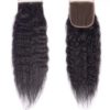 12a Yaki Kinky Straight Brazilian Hair With Closure
