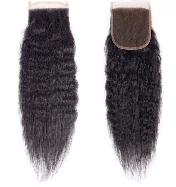 12a Yaki Kinky Straight Brazilian Hair With Closure