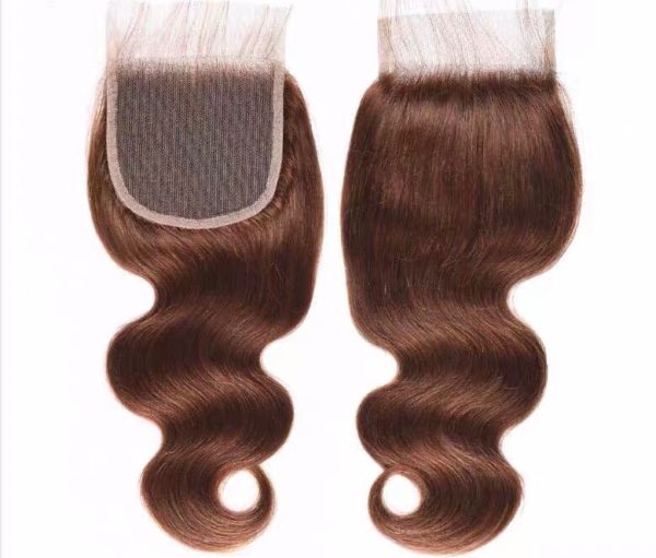 Hairstyle360 Body Wave Brown Colour Brazilian Human Human Hair +Closure