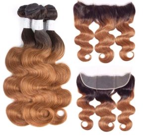 10A Ombre Brown Color Body Wave Brazilian Virgin Human Hair