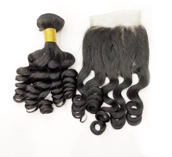 12A Fumi Curl Brazilian Virgin Remy Human Hair With Closure
