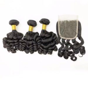 12A Fumi Curl Brazilian Hair With Closure