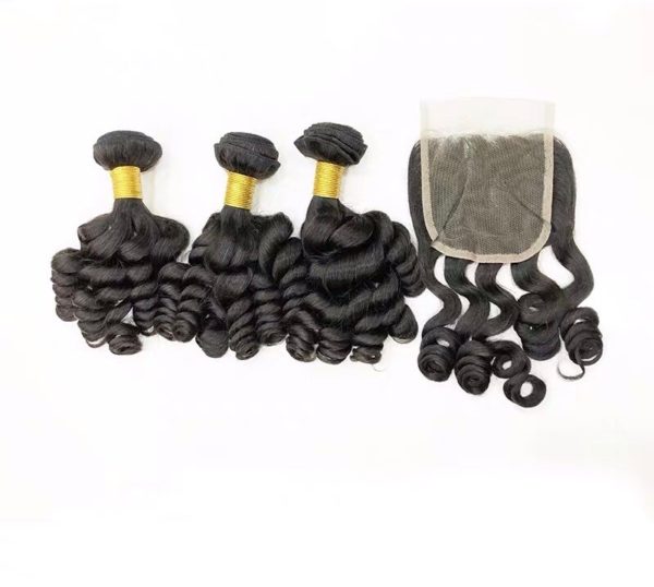 12A Fumi Curl Brazilian Virgin Remy Human Hair With Closure