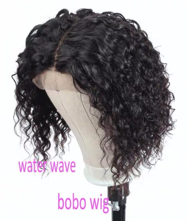Glueless 4x4 black lace Curly Bob Wig