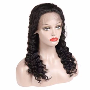 Brazilian natural bouncy loose curly lace wig