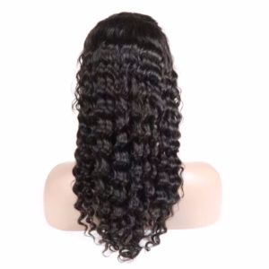 Brazilian natural bouncy loose curly lace wig