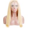 Straight Blonde Brazilian Vrigin Lace Front Human Hair Wig