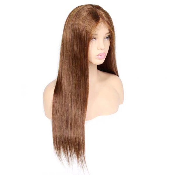 Brown Colour 4*4 Front Lace Virgin Human Hair Wig