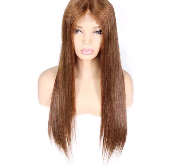 brown straight hair wig