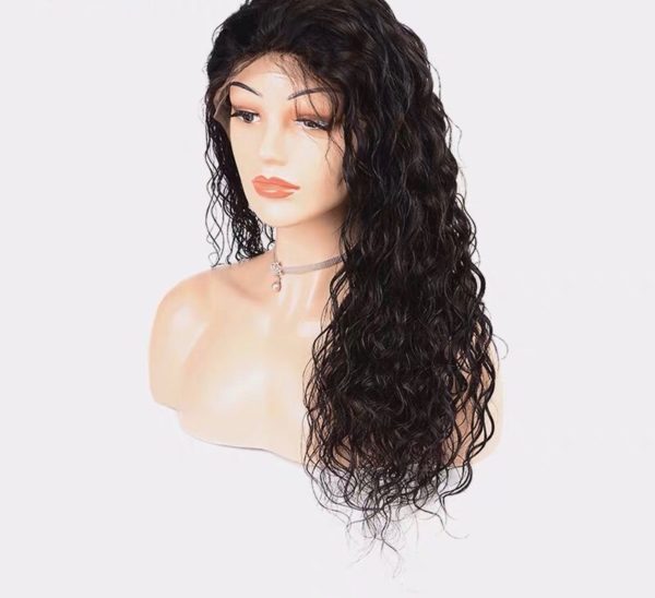 10A Brazilian Human Hair Natural Wave Curly Lace Frontal Wig