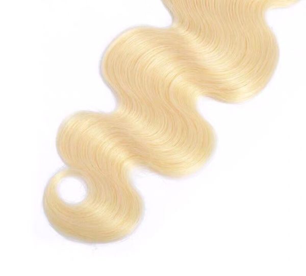 Peruvian Body Wave 613 Blonde Bundle With Closure[100% Human Hair]