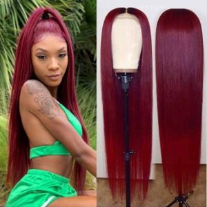 99J Lace Front Wig Brazilian Straight Wig