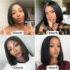 Straight Short Bob Wigs Pre-Plucked Lace Front Wig