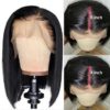 Straight Short Bob Wigs Pre-Plucked Lace Front Wig