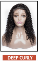 Deep Curly human hair lace frontal wig